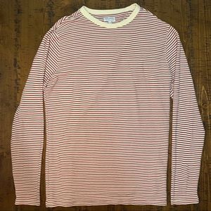 Red/White Banks Journal Striped Long Sleeve